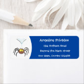 Grappig schattige cartoon van de fluffiasappel etiket (Insitu)