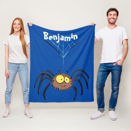 Grappig schattige cartoon van de fluffiasappel fleece deken (In situ)