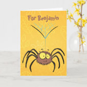 Grappig schattige cartoon van de fluffiasappel kaart (Gele Bloem)