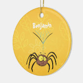 Grappig schattige cartoon van de fluffiasappel keramisch ornament (Links)