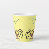 Grappig schattige cartoon van de fluffiasappel latte mok (Voorkant)