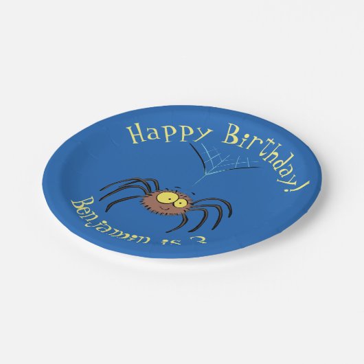 Grappig schattige cartoon van de fluffiasappel papieren bordje (Gekanteld)