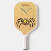 Grappig schattige cartoon van de fluffiasappel pickleball paddle (Achterkant)