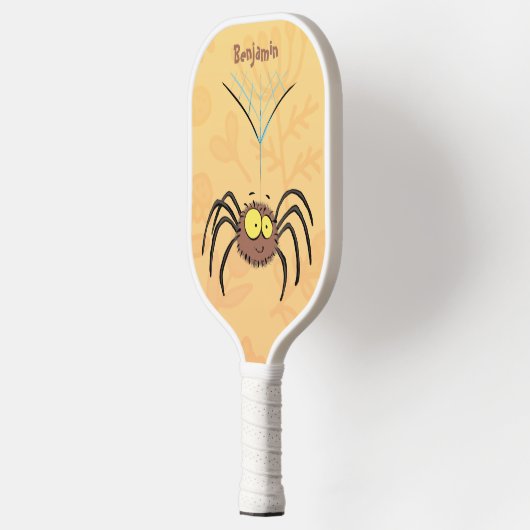 Grappig schattige cartoon van de fluffiasappel pickleball paddle (Links)