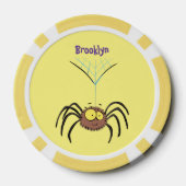 Grappig schattige cartoon van de fluffiasappel poker chips (Achterkant)