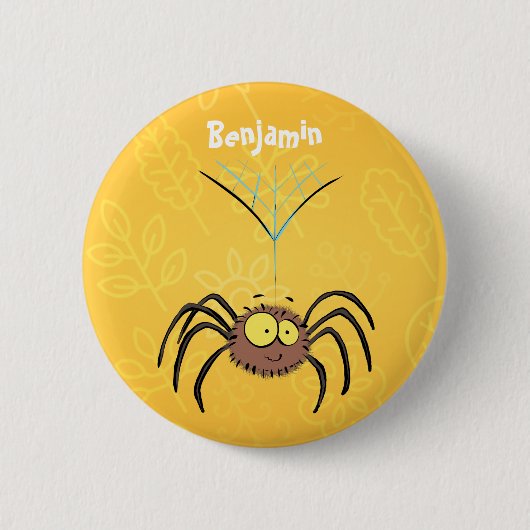 Grappig schattige cartoon van de fluffiasappel ronde button 5,7 cm (Voorkant)