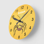 Grappig schattige cartoon van de fluffiasappel ronde klok (Hoek)