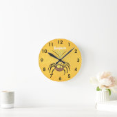 Grappig schattige cartoon van de fluffiasappel ronde klok (Huis)