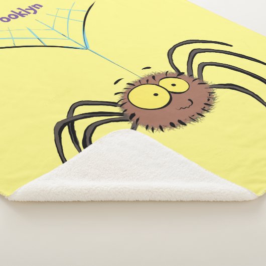 Grappig schattige cartoon van de fluffiasappel sherpa deken (3/4)