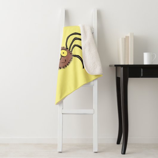 Grappig schattige cartoon van de fluffiasappel sherpa deken (In situ)