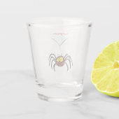 Grappig schattige cartoon van de fluffiasappel shot glas (Achterkant)