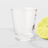 Grappig schattige cartoon van de fluffiasappel shot glas (Links)