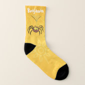 Grappig schattige cartoon van de fluffiasappel sokken (Links binnenkant)