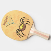 Grappig schattige cartoon van de fluffiasappel tafeltennisbatje (Zijkant)