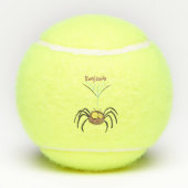 Grappig schattige cartoon van de fluffiasappel tennisballen (Achterkant)