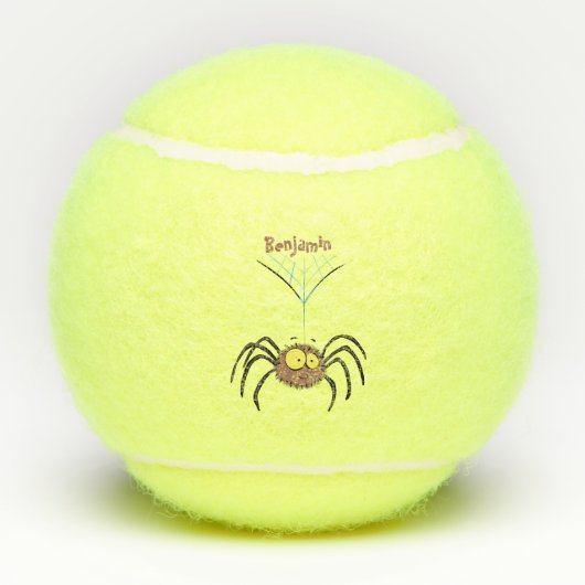 Grappig schattige cartoon van de fluffiasappel tennisballen (Achterkant)