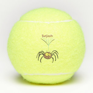 Grappig schattige cartoon van de fluffiasappel tennisballen