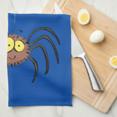 Grappig schattige cartoon van de fluffiasappel theedoek (Quarter Fold)