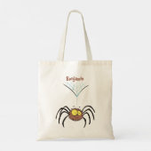 Grappig schattige cartoon van de fluffiasappel tote bag (Achterkant)