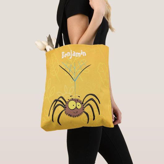 Grappig schattige cartoon van de fluffiasappel tote bag (Dichtbij)