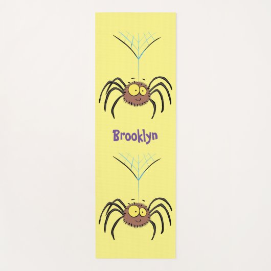 Grappig schattige cartoon van de fluffiasappel yogamat (Voorkant)