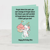 Grappig Schattige Cat Modern Verjaardag Wenskaart Kaart (Voorkant)