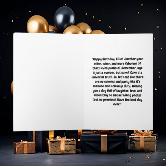 Grappig Schattige Cat Modern Verjaardag Wenskaart Kaart