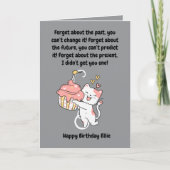 Grappig Schattige Cat Modern Verjaardag Wenskaart Kaart (Voorkant)