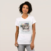 Grappig Schattige Cat T-shirt voor kattenliefhebbe (Voorkant volledig)