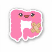Grappig Schattige Colon met Bandage Sticker (Voorkant)