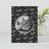 Grappig Schattige Cool Cat Kat Hallo Feline Animal Feestdagenkaart (Staand voorkant)
