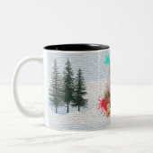 Grappig, Schattige Corgi Dog Yappy Christmas Tweekleurige Koffiemok (Links)