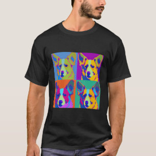 Grappig Schattige Corgi Pop Art Pembroke Welsh Cor T-shirt