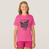 Grappig Schattige Crazy Chicken Lady T-shirt (Voorkant volledig)