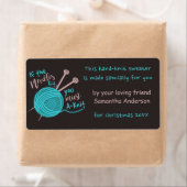 Grappig Schattige Custom Breien Naalden Garen Joke Etiket (Insitu)