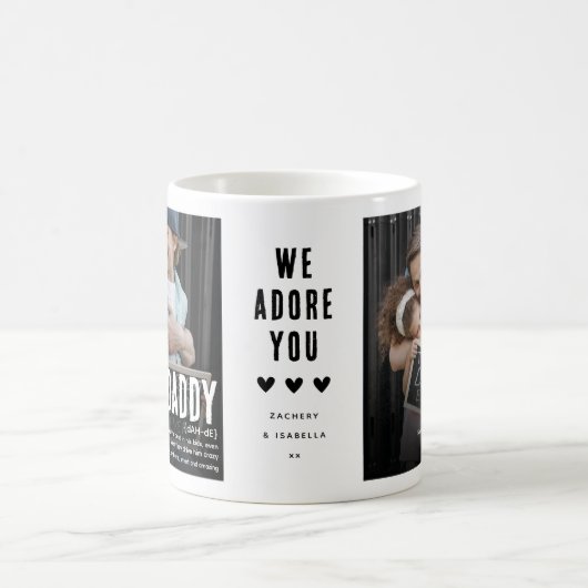 Grappig Schattige DADDY Definition 2 Foto Koffiemok (Center)