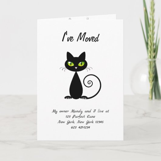 Grappig Schattige dat ik Black Cat heb verplaatst Aankondiging (Voorkant)