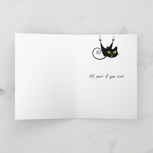 Grappig Schattige dat ik Black Cat heb verplaatst Aankondiging (Binnen)