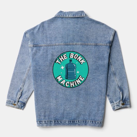 Grappig Schattige de bonkmachine /Free Palestine d Denim Jacket (Achterkant)