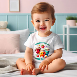 Grappig Schattige Deze Baby weet hoe je moet jamme