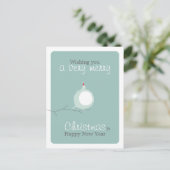 Grappig Schattige Dikke Vogel Kerstwensen Briefkaa Feestdagenkaart (Staand voorkant)