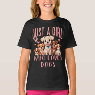 Grappig Schattige Dog Puppy Lover Alleen Een Meisj T-shirt