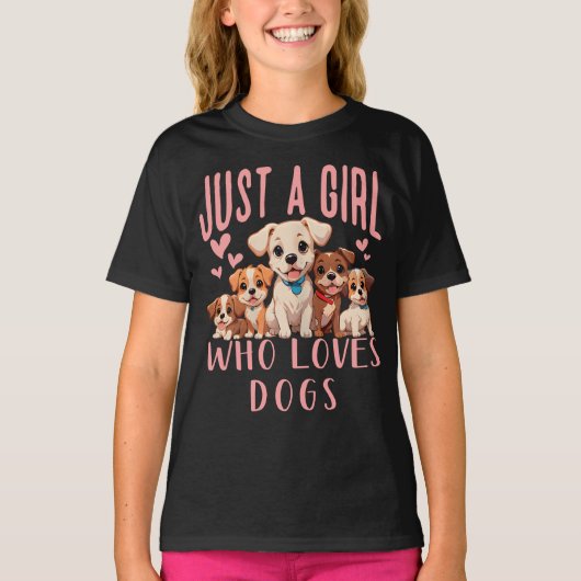 Grappig Schattige Dog Puppy Lover Alleen Een Meisj T-shirt (Voorkant)