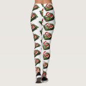 Grappig Schattige Dromen Santa Kat Klaws Leggings (Achterkant)