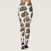 Grappig Schattige Dromen Santa Puppy Paws Leggings (Achterkant)
