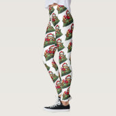 Grappig Schattige Dromen Santa Puppy Paws Leggings (Links)