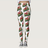 Grappig Schattige Dromen Santa Puppy Paws Leggings (Voorkant)