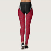Grappig schattige drukkerijen, ornamentaal rood wi leggings (Achterkant)