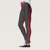Grappig schattige drukkerijen, ornamentaal rood zw leggings (Links)