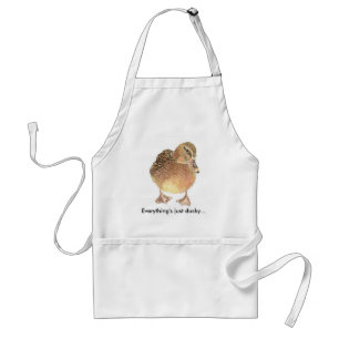 Grappig, Schattige Duck Quote, Alles is gewoon duc Standaard Schort